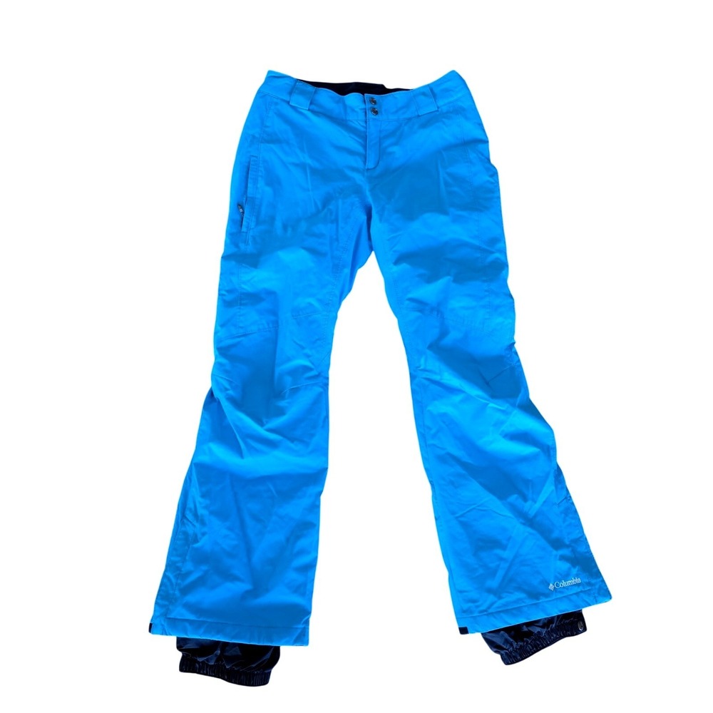 Columbia Omni-Tech Women Blue Snow Pants Waterproof Insulated Ski Size M
